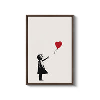 a picture of a girl holding a red balloon