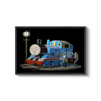 a painting of a thomas the tank engine