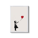 a picture of a girl holding a red balloon