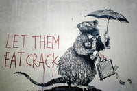 a drawing of a rat holding an umbrella