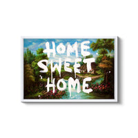 a painting with the words home sweet home