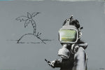 BANKSY Gas Mask Boy Fine Art Paper or Canvas Print Reproduction (Landscape)