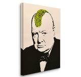 a painting of a man with a green mohawk