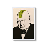 a picture of a man with a green mohawk