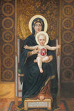 a painting of a woman holding a child