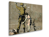 BANKSY Girl Frisking Soldier Fine Art Paper or Canvas Print Reproduction (Landscape)