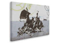 BANKSY Shipwreck Survivors Fine Art Paper or Canvas Print Reproduction (Landscape)
