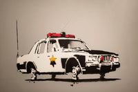 a drawing of a police car with a star on top