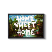 a painting with the words home sweet home