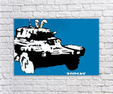 BANKSY Canvas Bunny Tank Banksy Graffiti Wall Art Print Gallery Wrapped