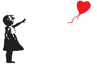 BANKSY Girl With The Red Balloon - There Is Always Hope Fine Art Paper or Canvas Print Reproduction (Landscape)
