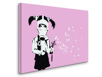 BANKSY Gas Mask Girl Fine Art Paper or Canvas Print Reproduction (Landscape)