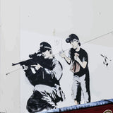 BANKSY Police Sniper and Boy Fine Art Paper or Canvas Print Reproduction (Landscape)